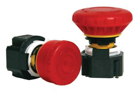 Botón pulsador de seta - XA, XE series - IDEC - de parada de emergencia / electromecánico