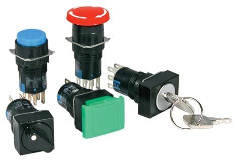 Botón pulsador de muelle - A6 series - IDEC - IP65 / electromecánico / de corte