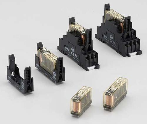 Relé electromecánico DC - RF1V series - IDEC - en riel DIN / con contactos guiados