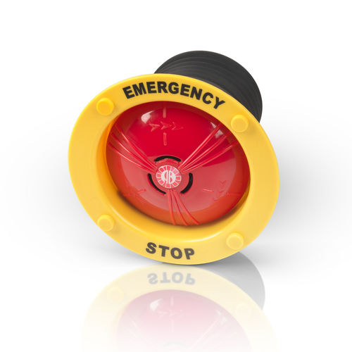 Botón pulsador de parada de emergencia - P series - AB TRASMISSIONI SRL - táctil / de muelle / de seta