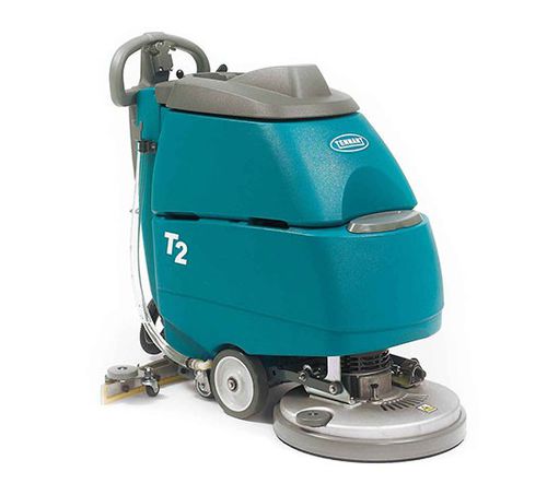 Fregadora con operador a pie - T2 - Tennant - alimentada por batería / compacta