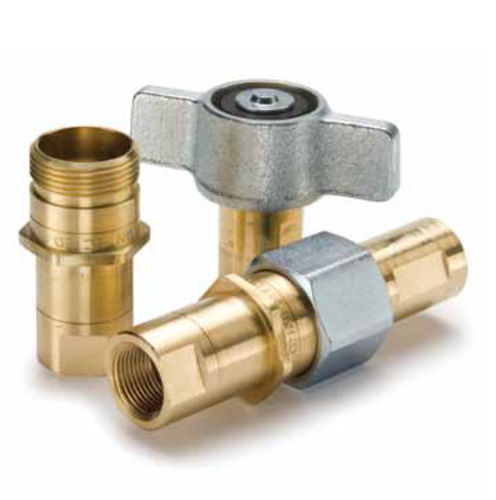 Racor hidráulico - 6100 - Parker Quick Coupling Division - roscado / rápido / de latón