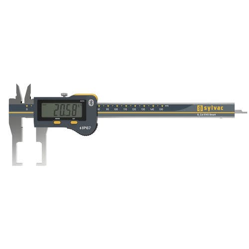 Pie de rey digital - S_Cal EVO Smart External Groove - SYLVAC - de acero inoxidable / con transmisión de datos / para medidas internas