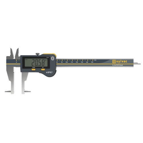 Pie de rey digital - S_Cal EVO Smart Point Jaws - SYLVAC - de acero inoxidable / con transmisión de datos / con enlace inalámbrico