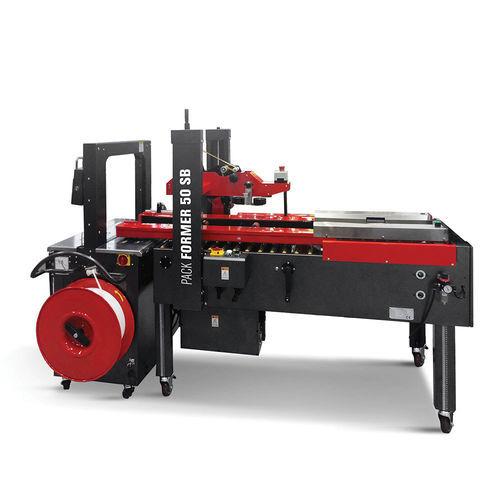 Formadora-encajonadora-cerradora de cajas de cartón automática - 50 SB - ISG Pack - cinta adhesiva / multifunción / neumática