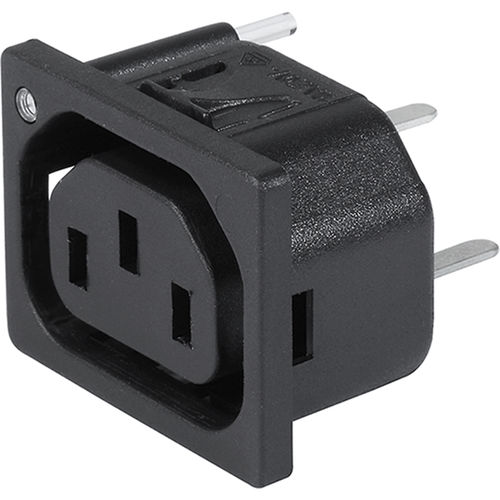 Clavija para montar sobre panel - 6600-5 series - SCHURTER - IP20 / IEC