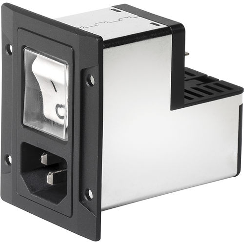 Módulo de inserción con interruptor - DG12 series - SCHURTER - integrado / con filtro EMI