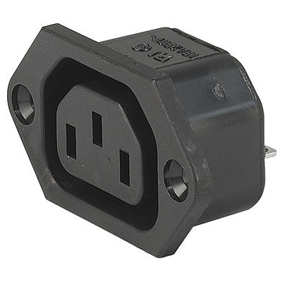 Tomacorriente para montar sobre panel - 6600-3 - SCHURTER - IP30 / 3 polos / de rosca