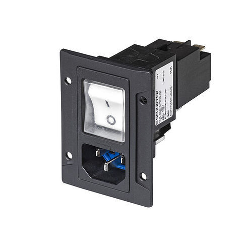 Módulo de inserción con interruptor - DG11 - SCHURTER - integrado / IEC con conmutador de potencia 2 polos