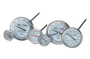Termómetro bimetálico - Tel-Tru Manufacturing - analógico / de esfera / reforzado