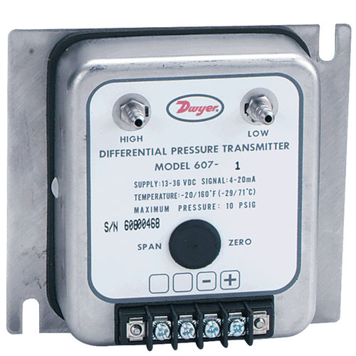 Transmisor de presión diferencial - 607 series - DWYER - de silicio / 4-20 mA / de acero inoxidable