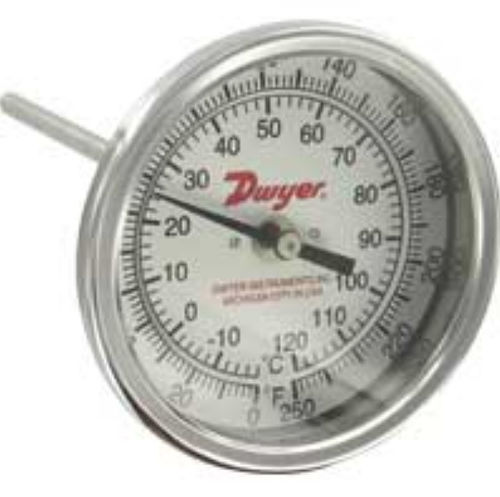 Termómetro bimetálico - BTB series - DWYER - de esfera ajustable / de inserción / industrial