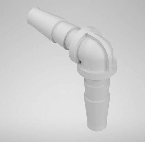 Racor para productos químicos - F31448 series - AIR Logic - neumático / ranurado / codo de 90º