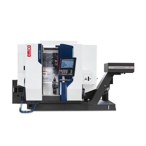 Centro de torneado-fresado vertical dos husillos - HYPERTURN 50 - EMCO GmbH - CNC / horizontal / 3 ejes