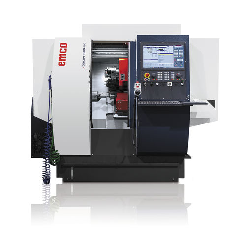 Máquina de torneado CNC - CONCEPT TURN 460 - EMCO GmbH - 2 ejes / de mesa inclinada / 12 herramientas