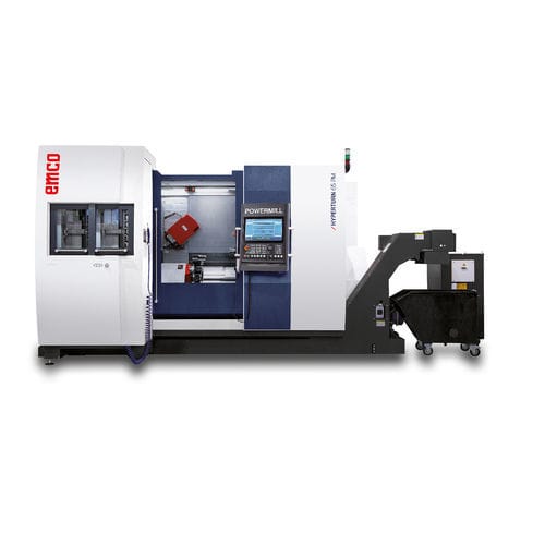 Centro de torneado-fresado de alta eficacia - Hyperturn 65 Powermill - EMCO GmbH - CNC / horizontal / 3 ejes