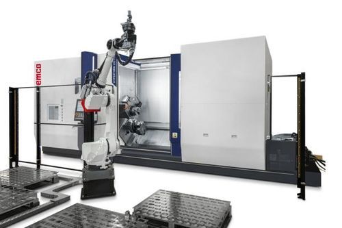 Célula robotizada de descarga - EMCO GmbH - de carga / de medición / para centro de mecanizado