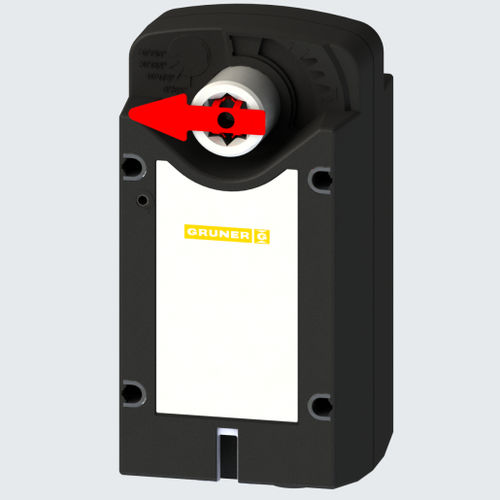 Actuador de compuerta eléctrico - 340-024D-03-S2/8Fx - GRUNER - rotativo / IP54 / de protección contra el fuego y el humo