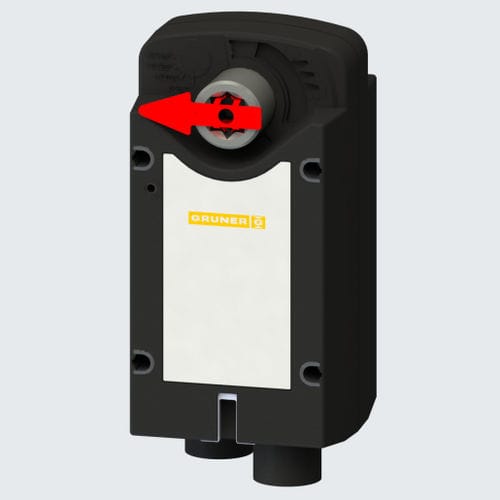 Actuador de compuerta eléctrico - UL-340S-024-045-S2/8Fx - GRUNER - rotativo / IP54 / de protección contra el fuego y el humo