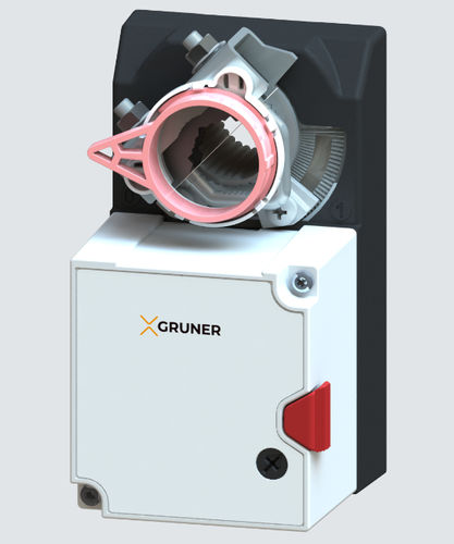 Actuador de compuerta eléctrico - 227-024-15 - GRUNER - rotativo / compacto / para el control de la presión en instalaciones HVAC