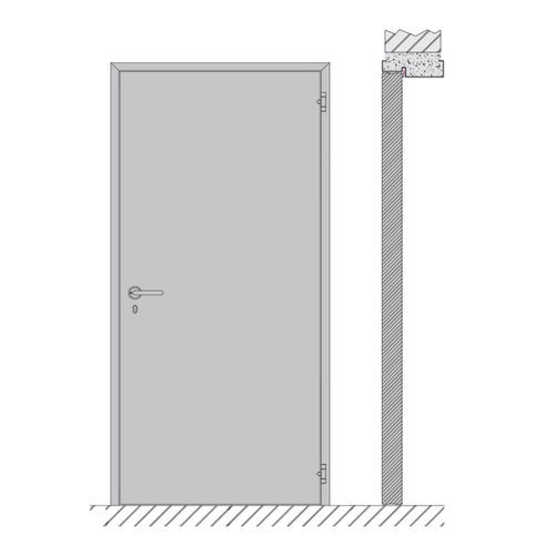 Puerta abatible - HEINEN SONDERMASCHINENBAU Neustadt GmbH - de acero / de PVC / para interior