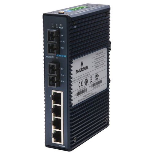 Conmutador Ethernet no administrable - IC086SLN042SS - Emerson - 6 puertos / 10/100BaseT(X) / redundante