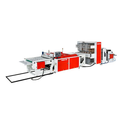 Máquina para fabricar bolsas de plástico - HM-1400HFB-S4 - Hemingstone Machinery - para uso intensivo / automática