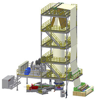 Línea de coextrusión multicapas - ALPHA GEO - Alpha Marathon Technologies Group, Inc. - de película soplada / para PP