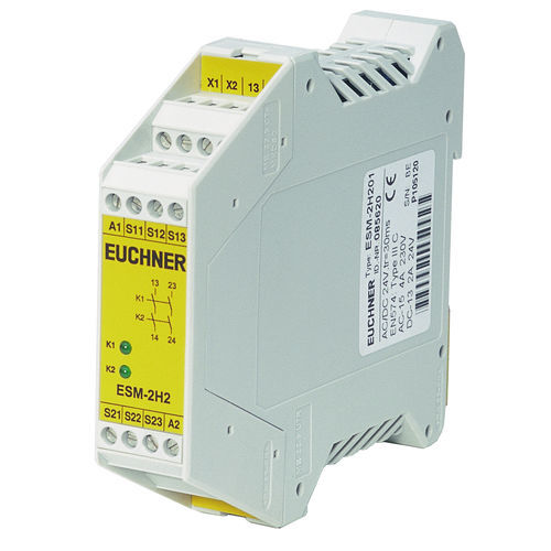 Relé de seguridad de parada de emergencia - ESM-2H201 - EUCHNER GmbH + Co. KG - para mando bimanual / en riel DIN / DC
