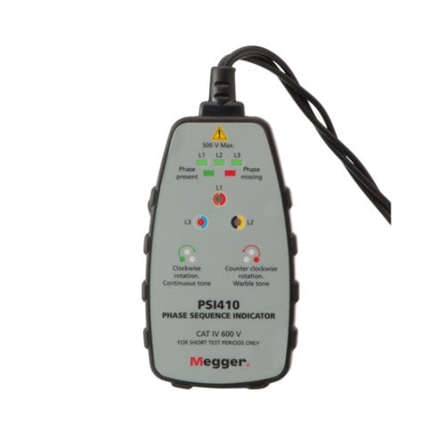 Indicador de secuencia de fases - PSI410 - MEGGER - LED / de mano