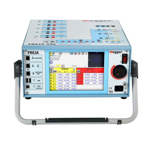 Sistema de prueba para relé - FREJA 549 - MEGGER - eléctrico / de impedancia / para máquinas e instalaciones eléctricas
