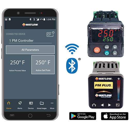 Aplicación móvil de mando - EZ-LINK® - Watlow Electric Manufacturing Company - de control de temperatura / de alarma / Androïd