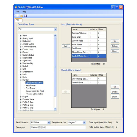 Software de automatización - EZ-ZONE® GSD - Watlow Electric Manufacturing Company - de edición / de comunicaciones / PROFIBUS DP