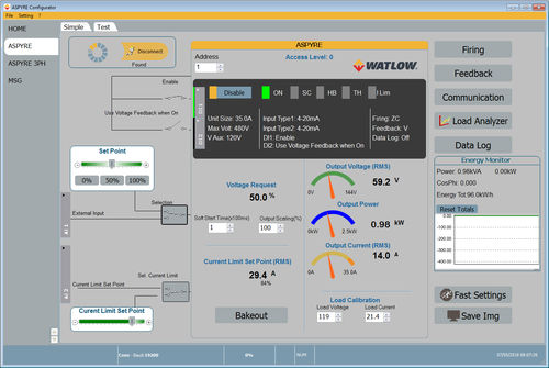 Software configuración - ASPYRE® DT - Watlow Electric Manufacturing Company - de comunicaciones