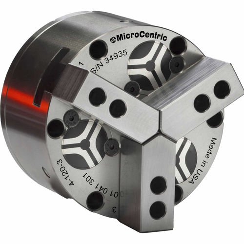 Mandril de torno automático - Rotating Air Chucks - Microcentric - 3 mordazas / de precisión / neumático