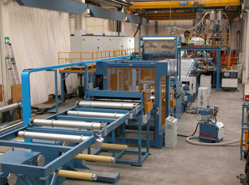 Línea de extrusión multicapas - B.G. PLAST S.r.l. - de película plana / para PET