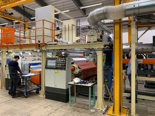 Línea de extrusión de recubrimiento - B.G. PLAST S.r.l. - para PVC / para HDPE / para LDPE