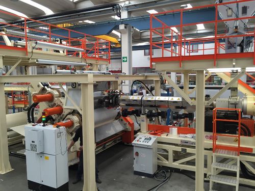 Línea de extrusión de placas - B.G. PLAST S.r.l. - para termoplásticos / para TPU