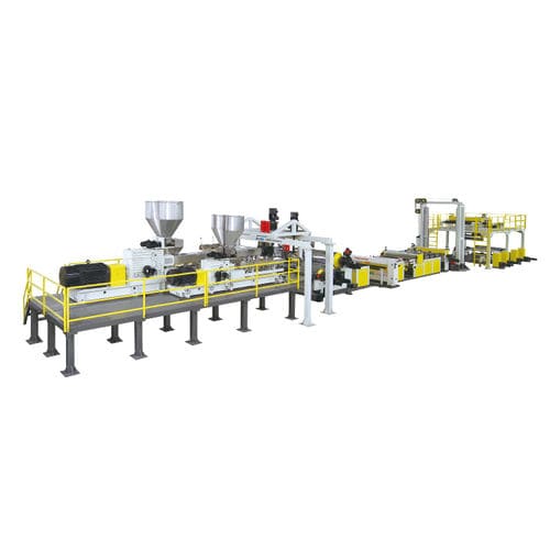 Línea de extrusión multicapas - JW series - Jwell Extrusion Machinery Co., Ltd., Shanghai - de doble tornillo / monoestrato / con pantalla táctil
