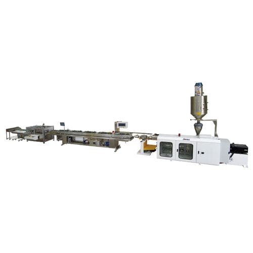 Línea de extrusión refrigerada con agua - JWS-P series - Jwell Extrusion Machinery Co., Ltd., Shanghai - monoestrato / con pantalla táctil / doble salida