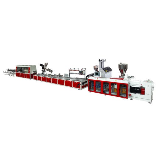 Línea de extrusión de doble tornillo - SJ series - Jwell Extrusion Machinery Co., Ltd., Shanghai - de doble tornillo cónico / de perfiles / para PVC