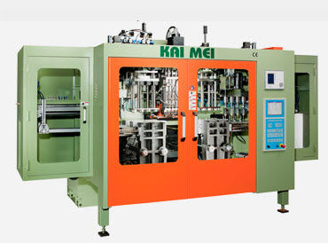 Extrusora sopladora - PBSS-x05 series - Kai Mei Plastic Machinery Co., Ltd. - para botellas / para la industria cosmética / totalmente eléctrica