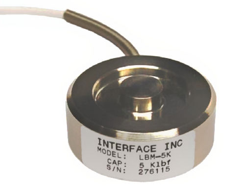 Célula de carga de compresión - 0.125 - 250 kN | LBM series  - Interface, Inc. - de tipo botón / de galga extensométrica / capacitiva