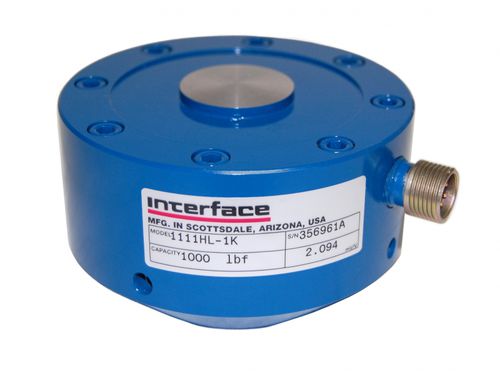 Célula de carga de compresión - 5 - 250 kN | 1101 series  - Interface, Inc. - de tipo botón / de galga extensométrica / de precisión