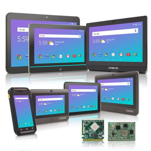 Panel PC con pantalla táctil - ARBOR Technology Corp. - ARM Cortex / industrial
