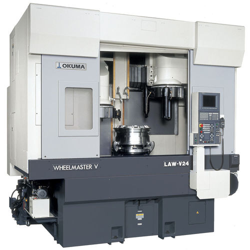Centro de torneado CNC - LAW-V24 - OKUMA - vertical / 4 ejes / de doble torreta