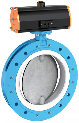Válvula de mariposa - T 212-A - EBRO ARMATUREN Gebr. Bröer GmbH - con control neumático / de control / de cierre