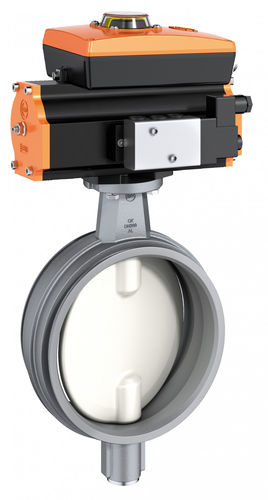Válvula de mariposa - CK - EBRO ARMATUREN Gebr. Bröer GmbH - con control neumático / wafer / de aluminio