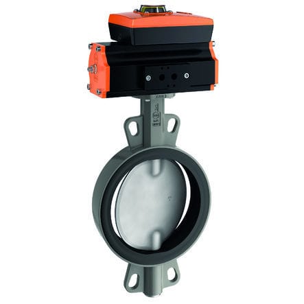 Válvula de mariposa - Z 411-A - EBRO ARMATUREN Gebr. Bröer GmbH - con control neumático / de regulación / de cierre