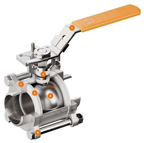 Válvula de bolas - V-3MH - EBRO ARMATUREN Gebr. Bröer GmbH - manual / para agua / para gas